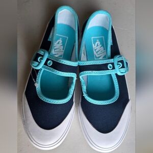 Vans Kids' Blue and White Shoes